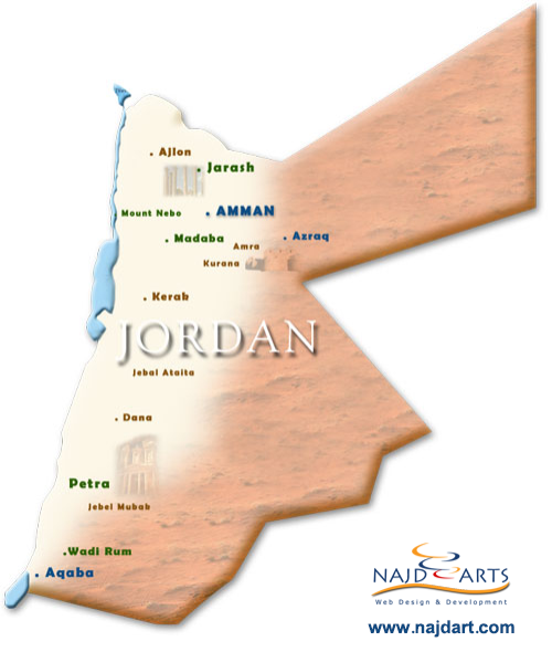 Jordan Map PNG - خريطة الأردن